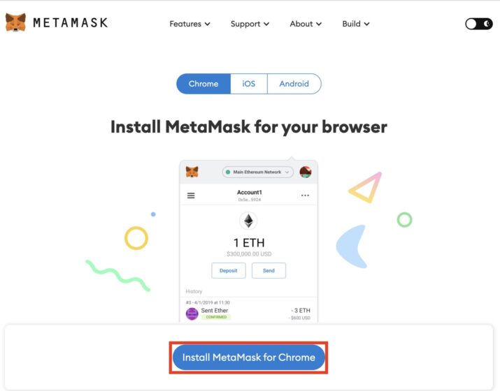 MetaMask追加画面