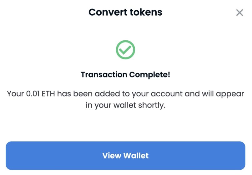Convert tokens